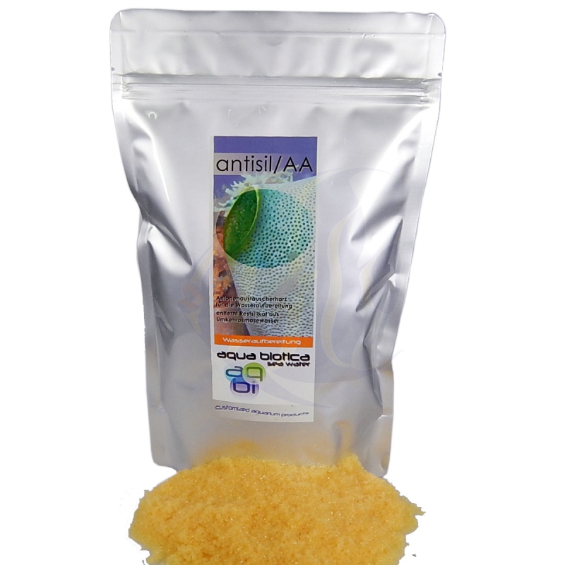 aqua biotica antiSil/AA 1000 mL Anionenaustauscher zur Silikatentfernung 600 g aqua biotica antiSil/AA 1000 mL Anionenaustauscher zur Silikatentfernung 600 g