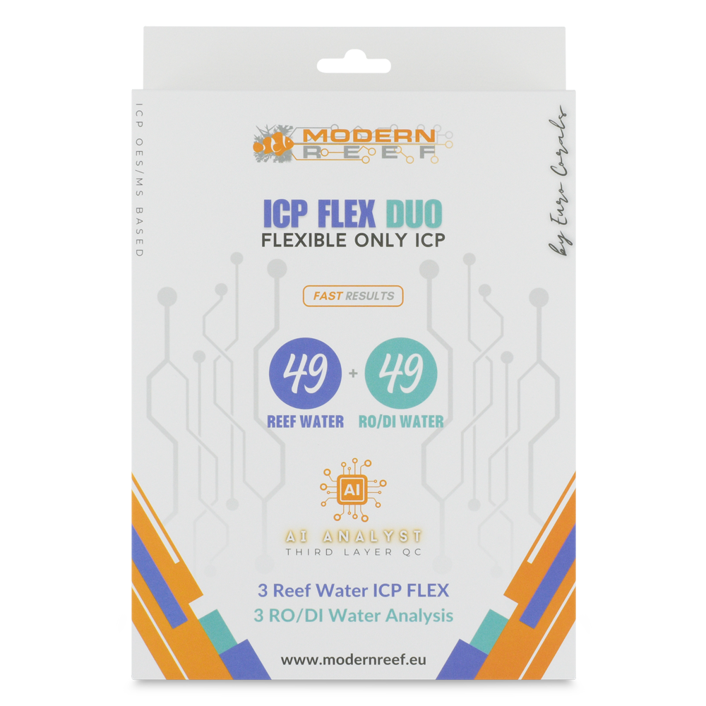 ICP FLEX DUO 3-SETS (3 ICP Reef Water ICP FLEX + 3 RO/DI Water Analysis Pro)