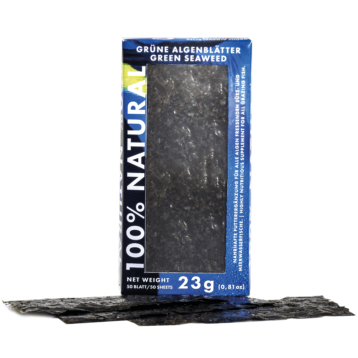 Grüne Algenblätter 100% natural  - Kaltwasser Nori Alge - 23 g