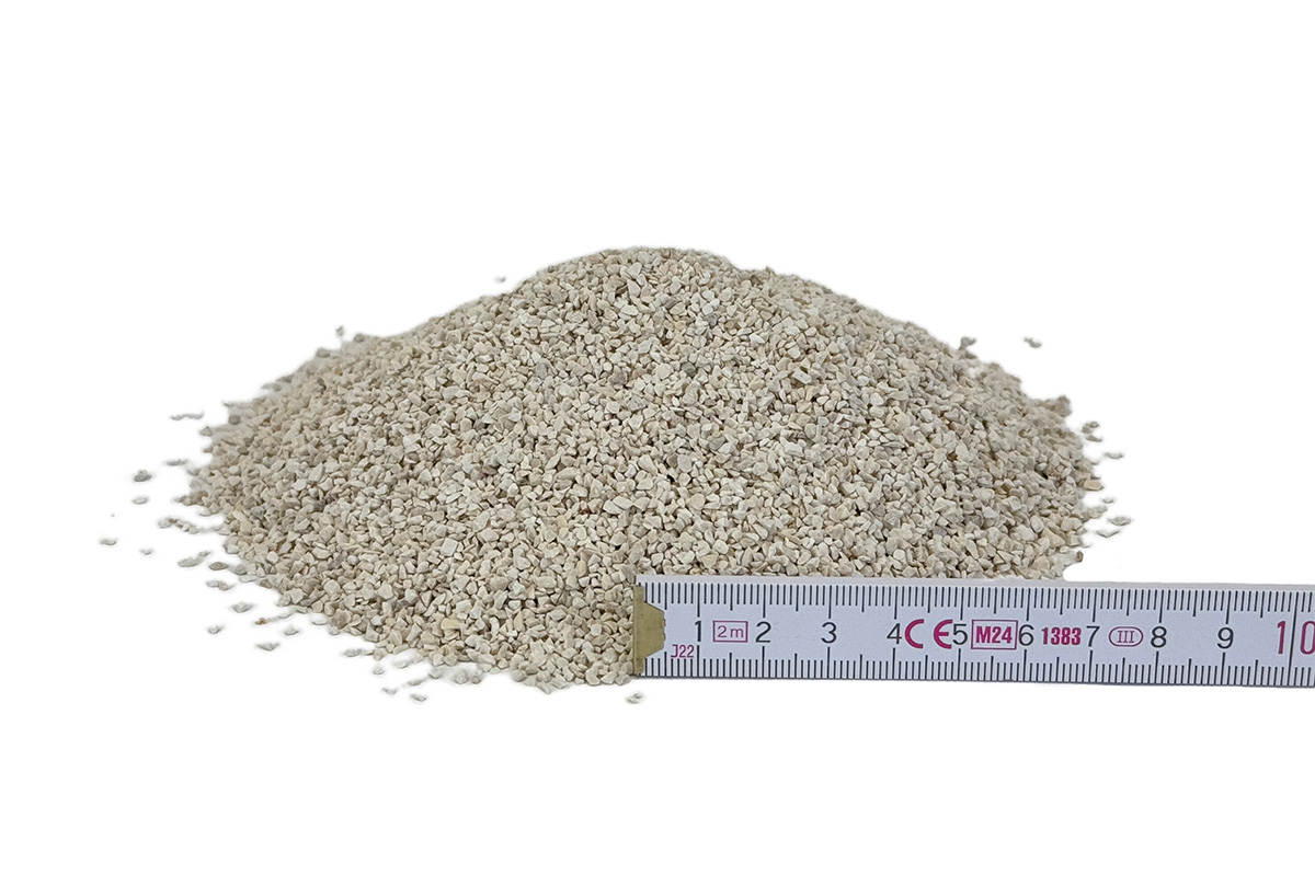 White Gravel 1 - 2 mm  25 kg Eimer Bodengrund