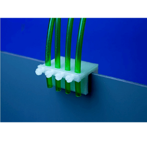 4-fach Schlauchfixierung in weiß 4-fach Schlauchfixierung in weiß