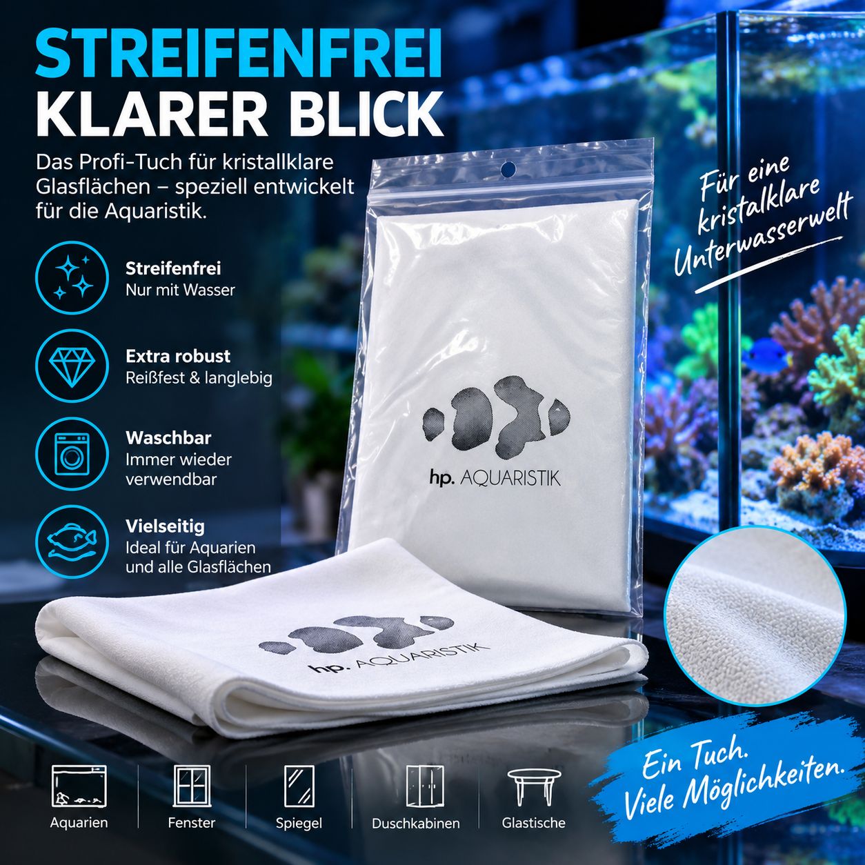 Reinigungstuch Premium für Aquarien
