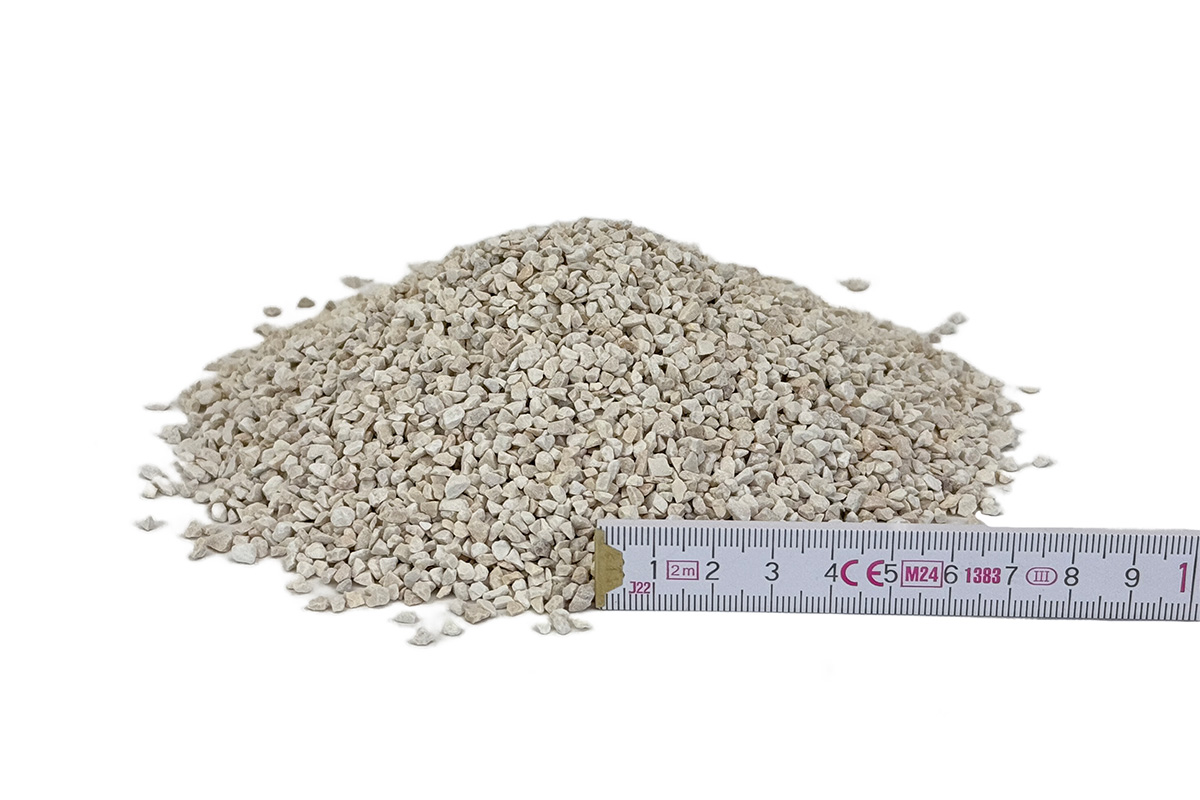White Gravel 2 - 3 mm  25 kg Eimer Bodengrund